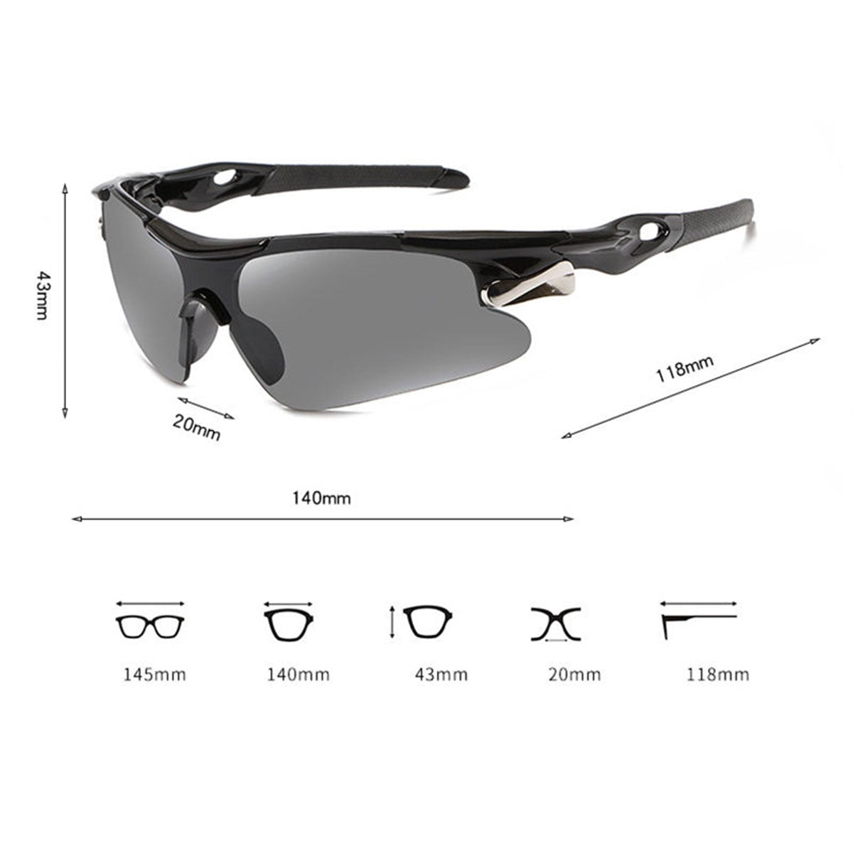 Fahrradbrille Polarisiert Sportbrille Sonnenbrille Brille UV400 7 Farbe