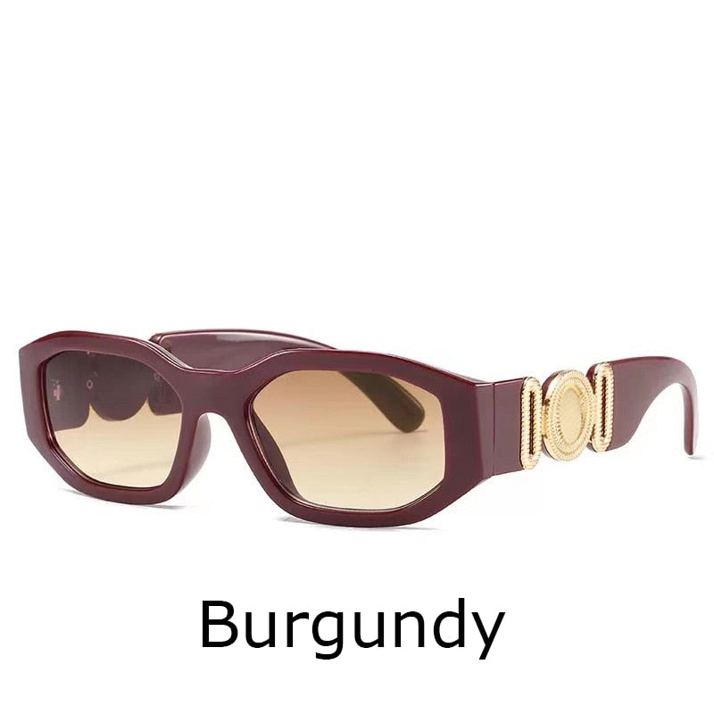 Designer Sonnenbrille Damen Herren Quadratische Übergröße Gläser Vintage UV400