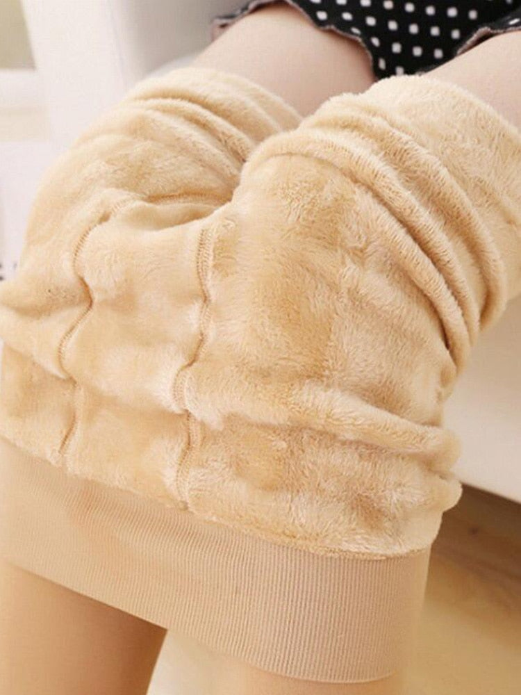 Winter Leggings Warm Thermo Hose Innenfleece Strumpfhose Frauen Blickdicht Hosen
