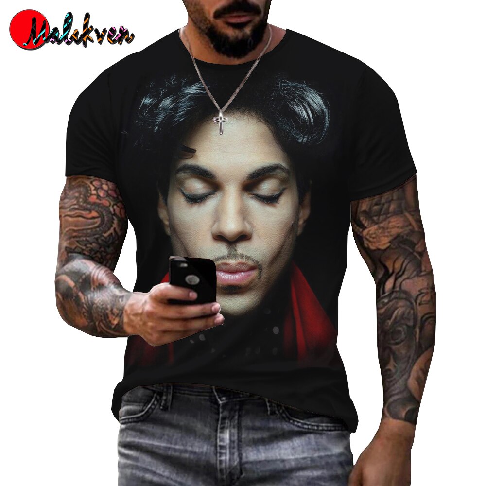 Herren Prince 3D T-Shirt Rundhals Unisex Sommer Streetwear