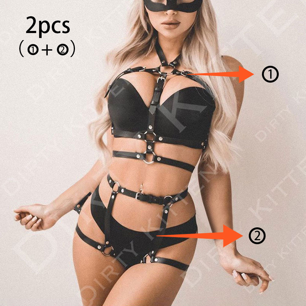 Leder Bein Harness Strumpfband Sexy Toys Punk Goth Frauen Bdsm Bondage Dessous