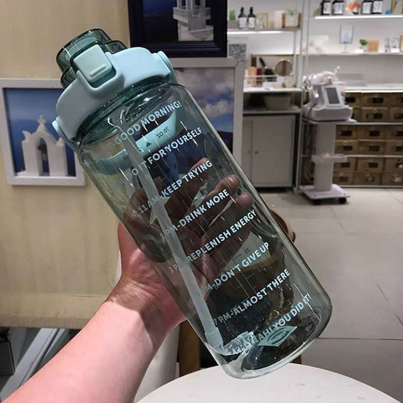 2L Trinkflasche Sportflasche Wasserflasche Getränkeflasche BPA-frei Tritanflasche