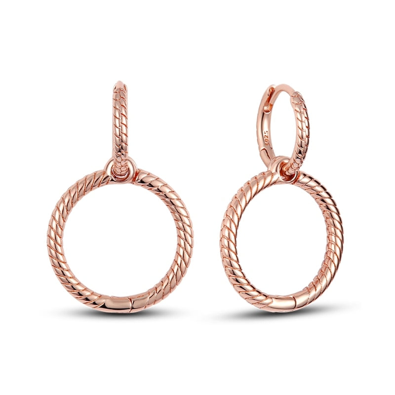 1 Paar Creolen aus 925 sterling Silber Ohrringe Ohrschmuck Zirkonia Ohrstecker