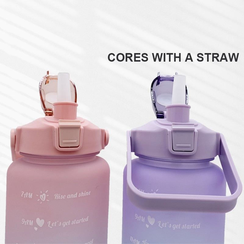 2L Trinkflasche Sportflasche Wasserflasche Getränkeflasche BPA-frei Tritanflasche