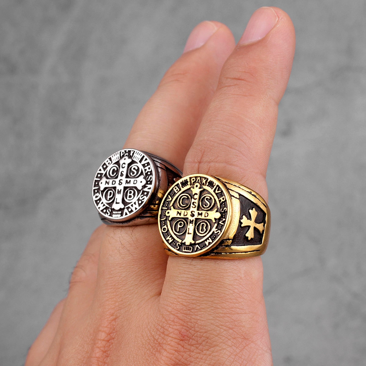 Edelstahl Herren & Damen Biker Rocker Spinning Ring Silber Skull Gothic