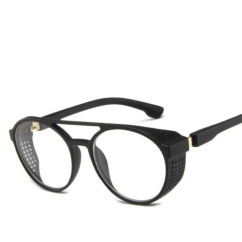 LeonLion Luxus Schwarz Matt Rund Herren Sonnenbrille Markenbrille Retro UV400