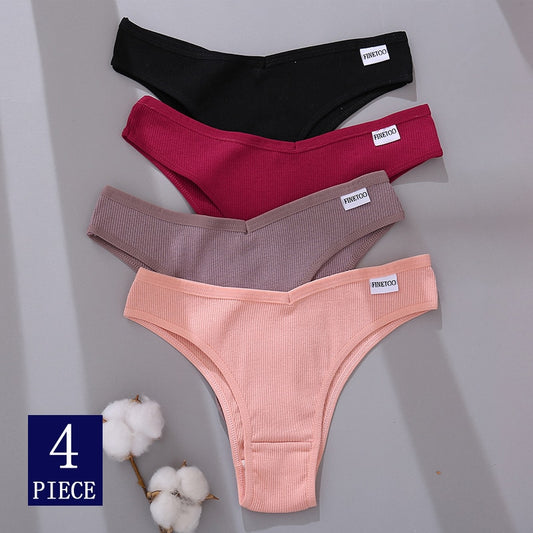 4Stk Frauen Spitze Tanga String Höschen Sexy Schlüpfer Slip Dessous Unterwäsche