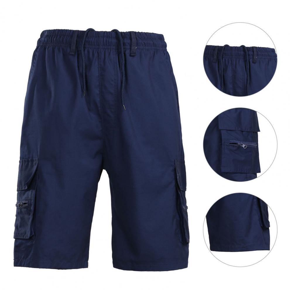Herren knielange Shorts Bermuda Cargo Pants Vintage Casual Capri Kurze Hose