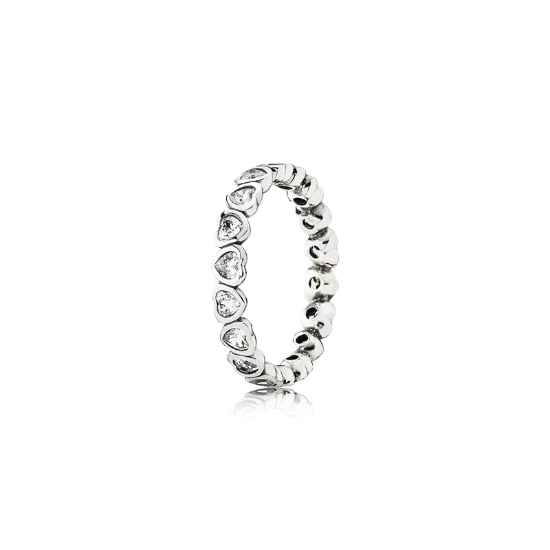 Massiv Sterling Silber 925 Ring filigran Fashion Damenring mit AAA Zirkonia