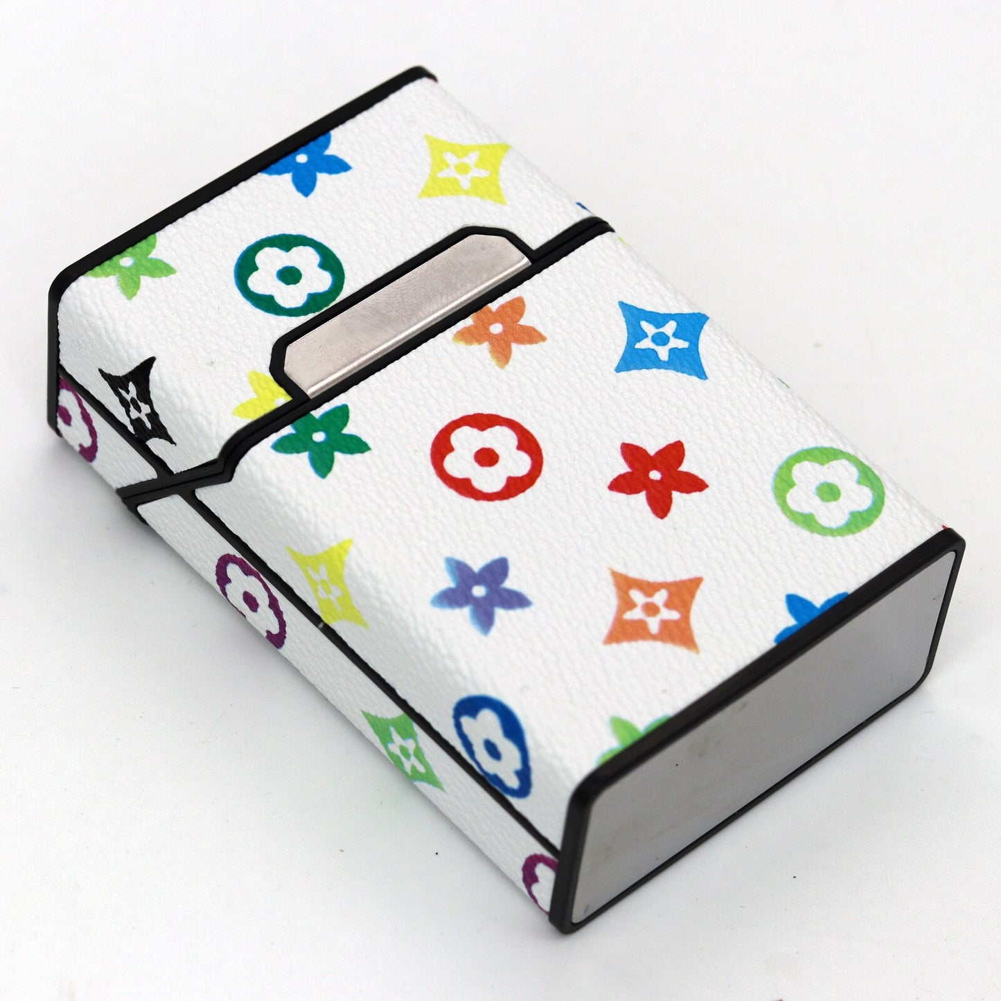Zigarettenetui Etui 20 Zigaretten Dose Metall Box Mini Kunst Leder Accessories