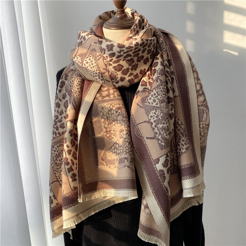 XXL Damen Winterschal Kaschmir Viskose Stola Schlauchschal  Halstuch Strickschal Loop NEU