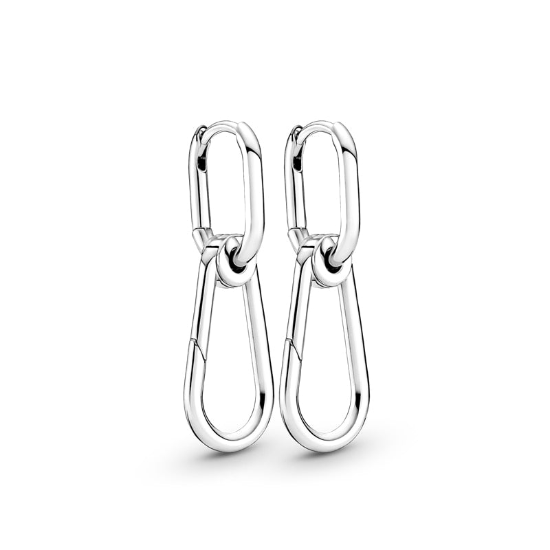 1 Paar Creolen aus 925 sterling Silber Ohrringe Ohrschmuck Zirkonia Ohrstecker