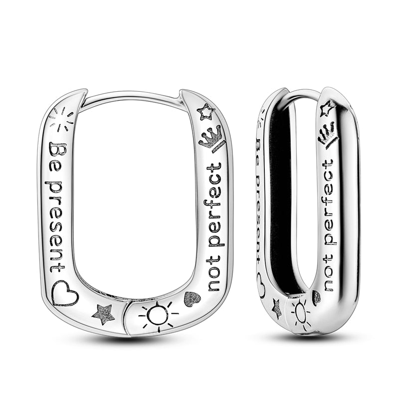 1 Paar Creolen aus 925 sterling Silber Ohrringe Ohrschmuck Zirkonia Ohrstecker