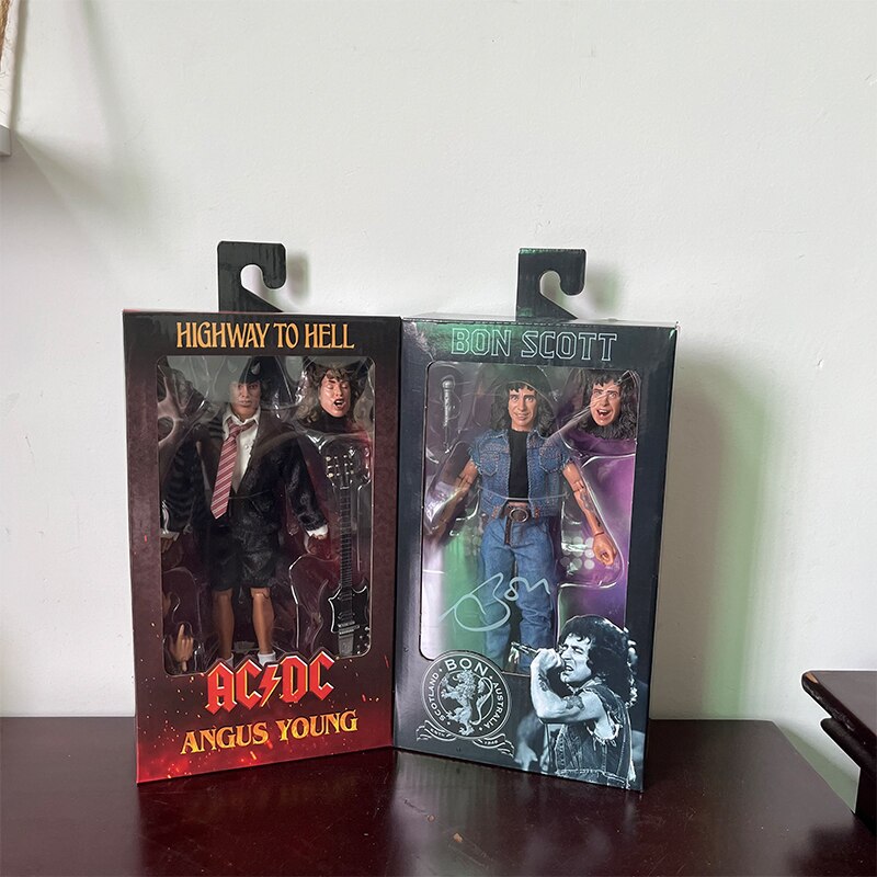 AC/DC NECA Highway To Hell Angus Young Bon Scott Action Figur Figuren 18cm