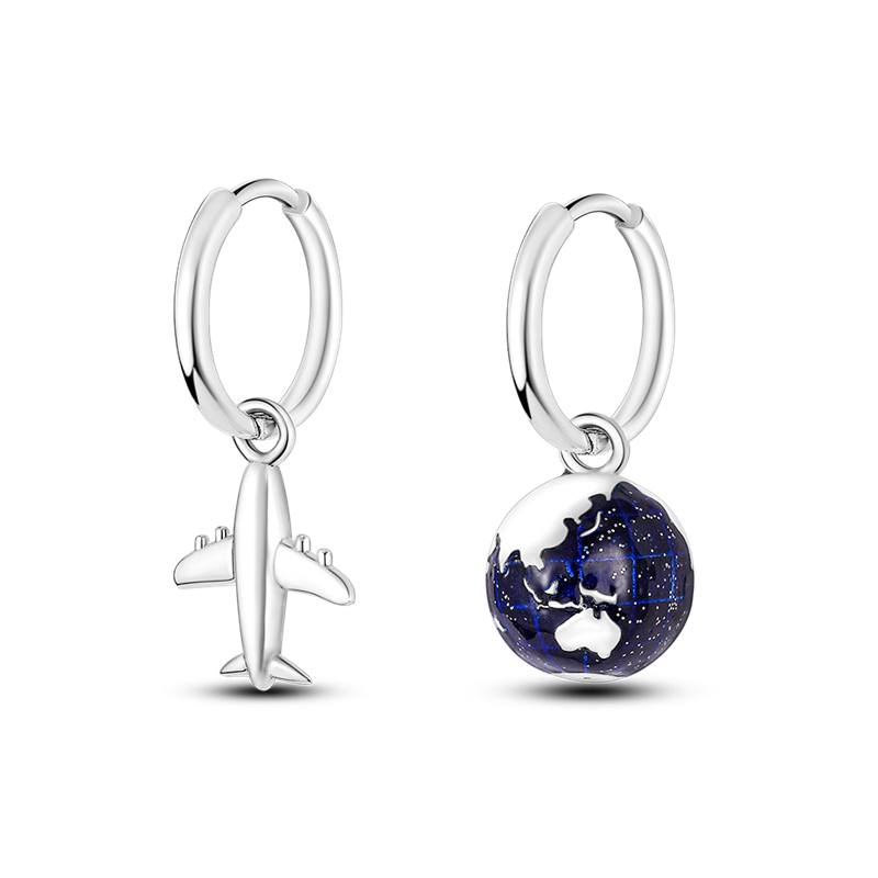 1 Paar Creolen aus 925 sterling Silber Ohrringe Ohrschmuck Zirkonia Ohrstecker