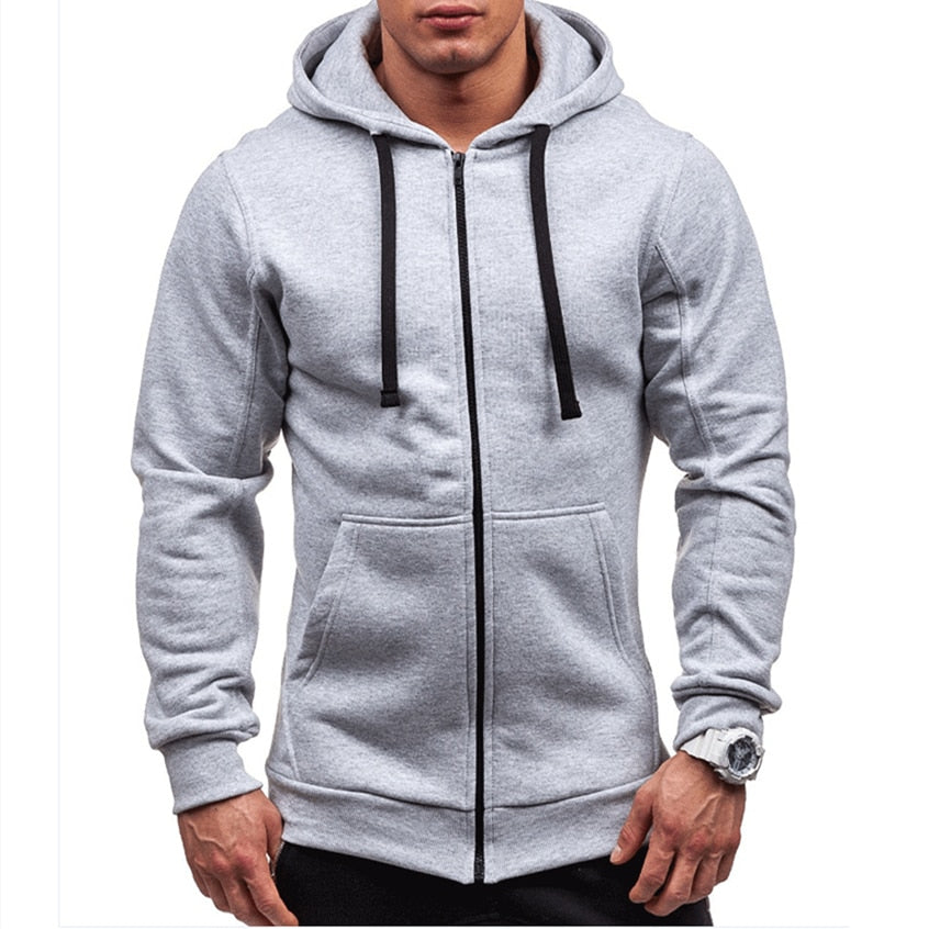 Herren Zipper Kapuzenpullover Sweatjacke Pullover Hoodie Sweatshirt