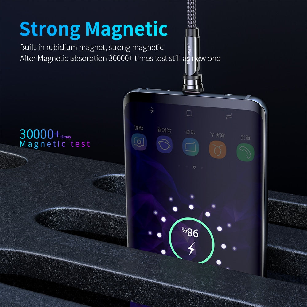 Ladekabel Samsung Handy USB C Typ-C Micro iPhone Huawei Xiaomi Magnet LED Magnetstecker
