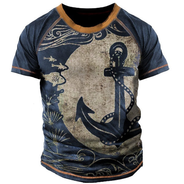 Fashion Herren Vintage Motorsport 3D T-Shirt Rundhals Unisex Sommer Streetwear