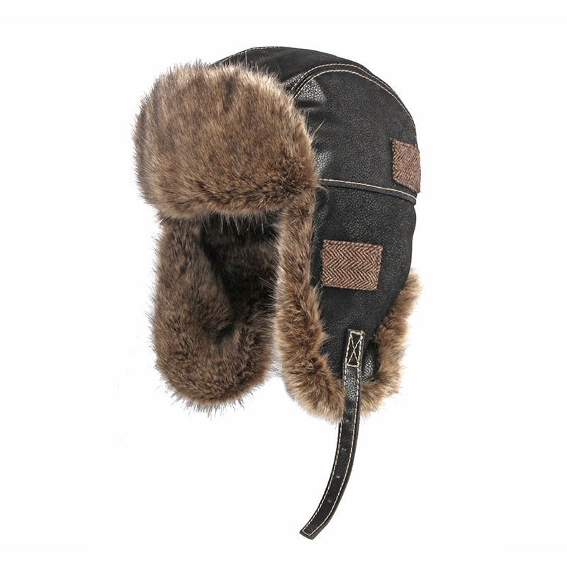 Fliegermütze Wintermütze Fellmütze Schapka Uschanka Pilotenmütze Mütze