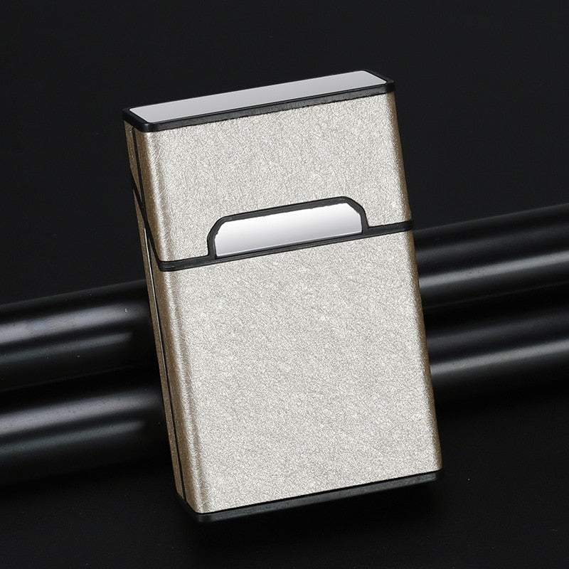 Zigarettenetui Etui 20 Zigaretten Dose Metall Box Mini Kunst Leder