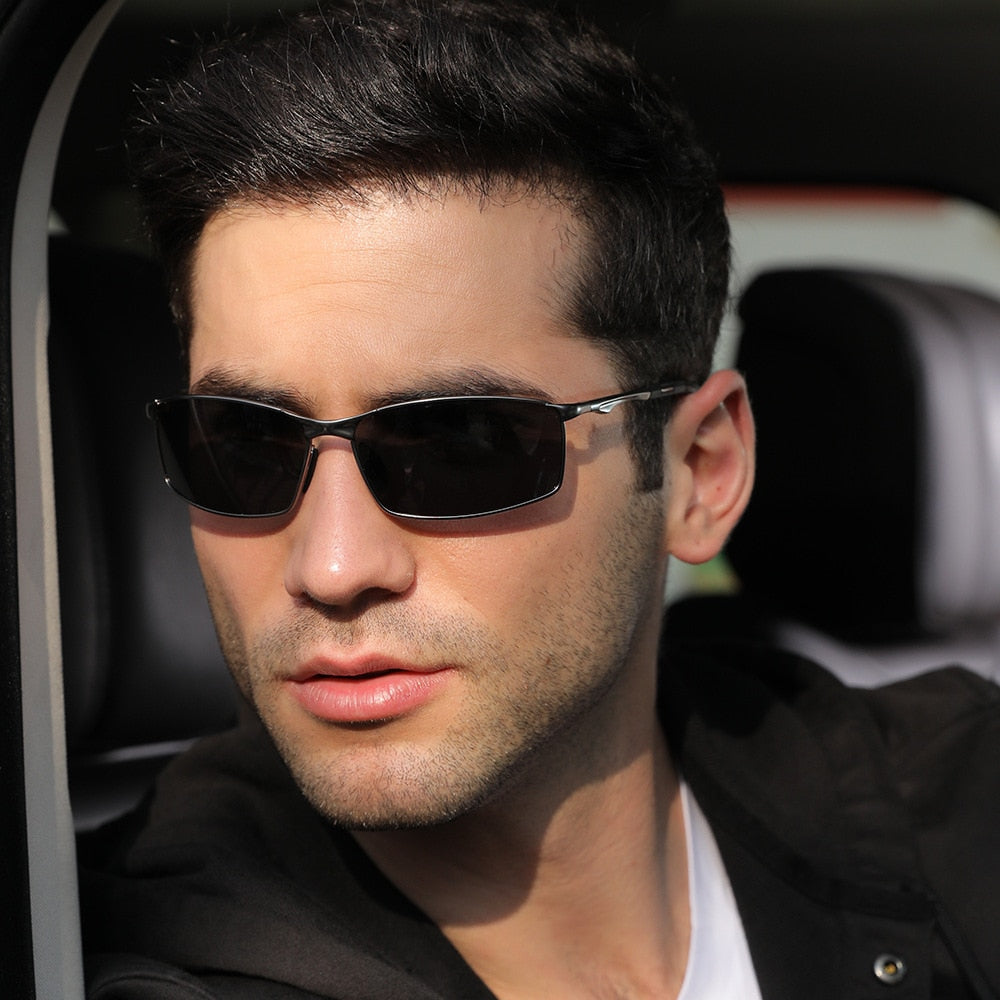 Aluminium Herren Sonnenbrille Polarisiert UV400 Schutz HD Fahren Pilotenbrille