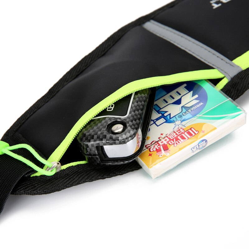 Laufen Gürtel mit Wasserflasche Taille Pack Reißverschlusstaschen Tasche Joggen