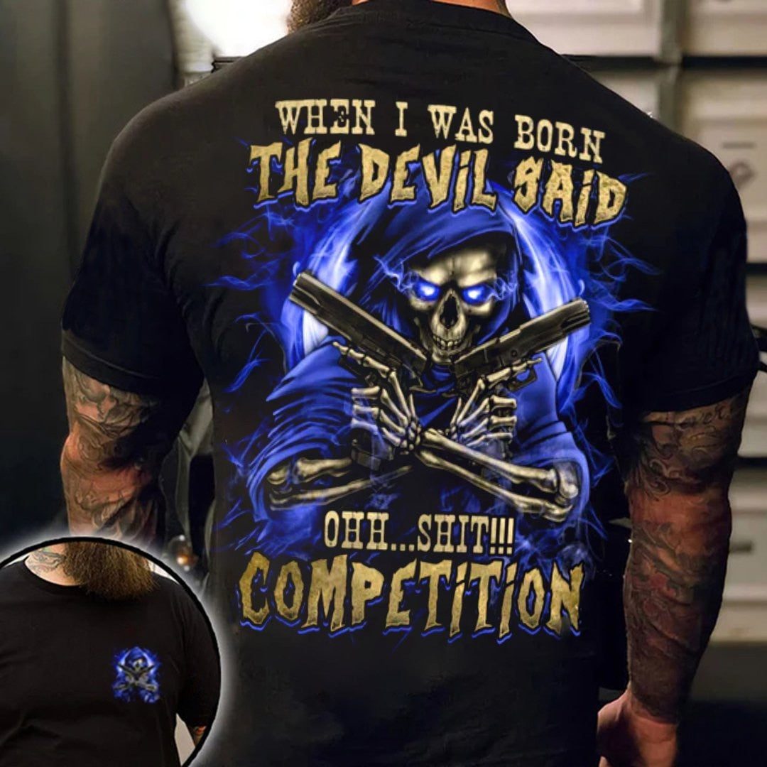 Herren Metal Skull 3D T-Shirt Rundhals Unisex Sommer Streetwear
