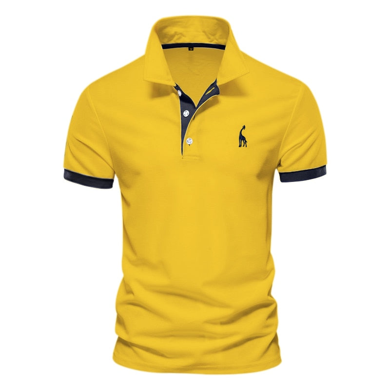 Herren Poloshirt Kontrast Kragen Polo Kurzarm Slim Fit Hemd Polohemd T-Shirt NEU