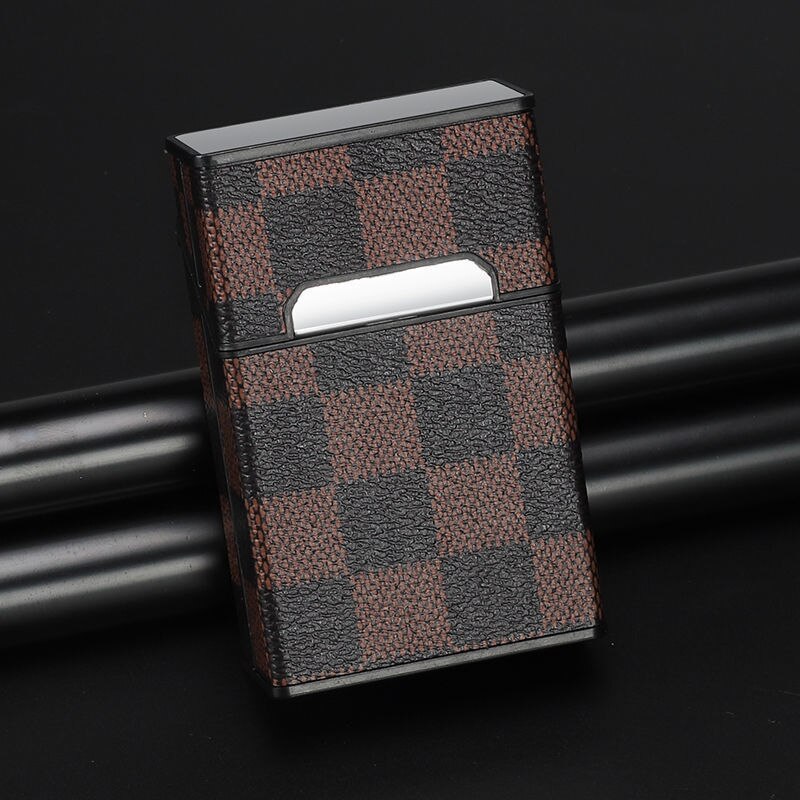 Zigarettenetui Etui 20 Zigaretten Dose Metall Box Mini Kunst Leder Accessories