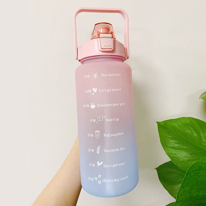 2L Trinkflasche Sportflasche Wasserflasche Getränkeflasche BPA-frei Tritanflasche
