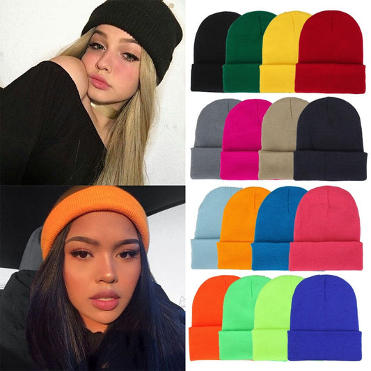 Warme Damen Wintermütze Woll Mütze Strickmütze Kappe Hut Unisex