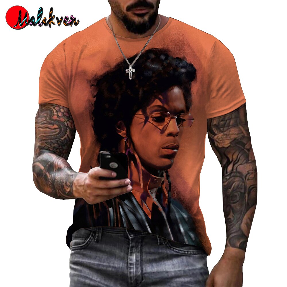 Herren Prince 3D T-Shirt Rundhals Unisex Sommer Streetwear