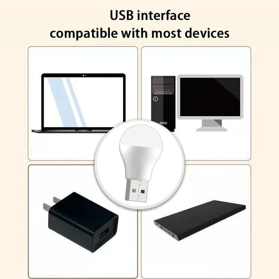 3X USB LED Nachtlicht Augenschutz Lampe Computer Mini Licht Nachtlampe Kinder