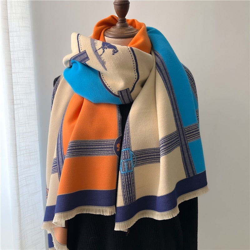 Fashion Damen Winterschal Viskose Stola Schlauchschal  Halstuch Strickschal Loop NEU