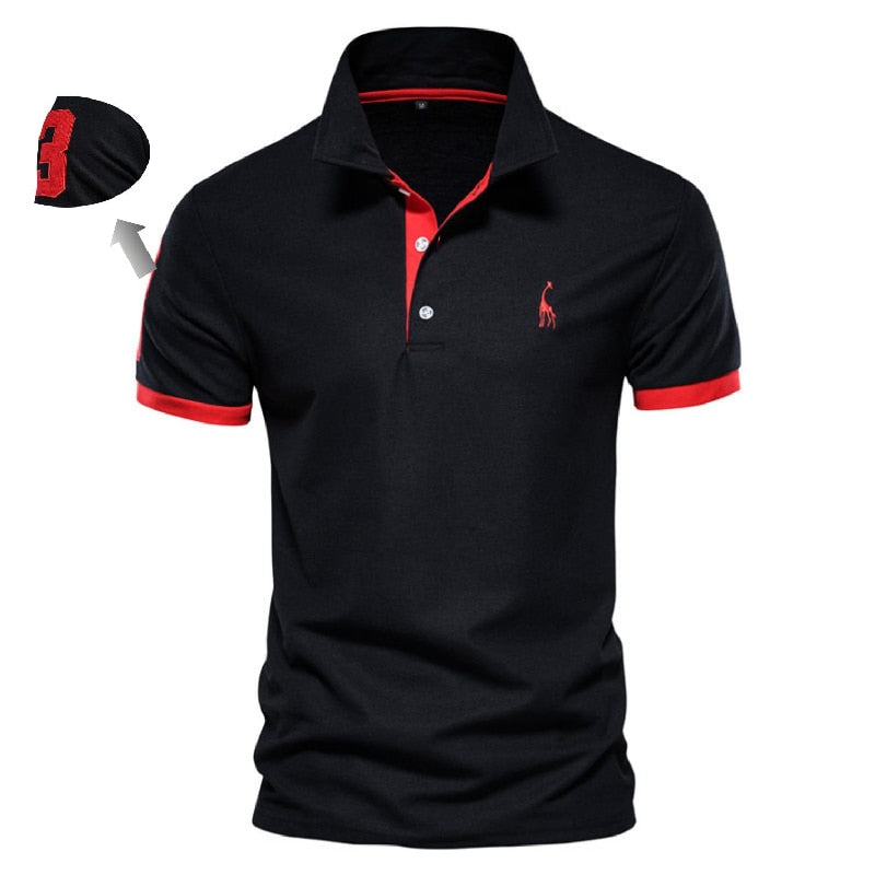 Herren Poloshirt Kontrast Kragen Polo Kurzarm Slim Fit Hemd Polohemd T-Shirt NEU