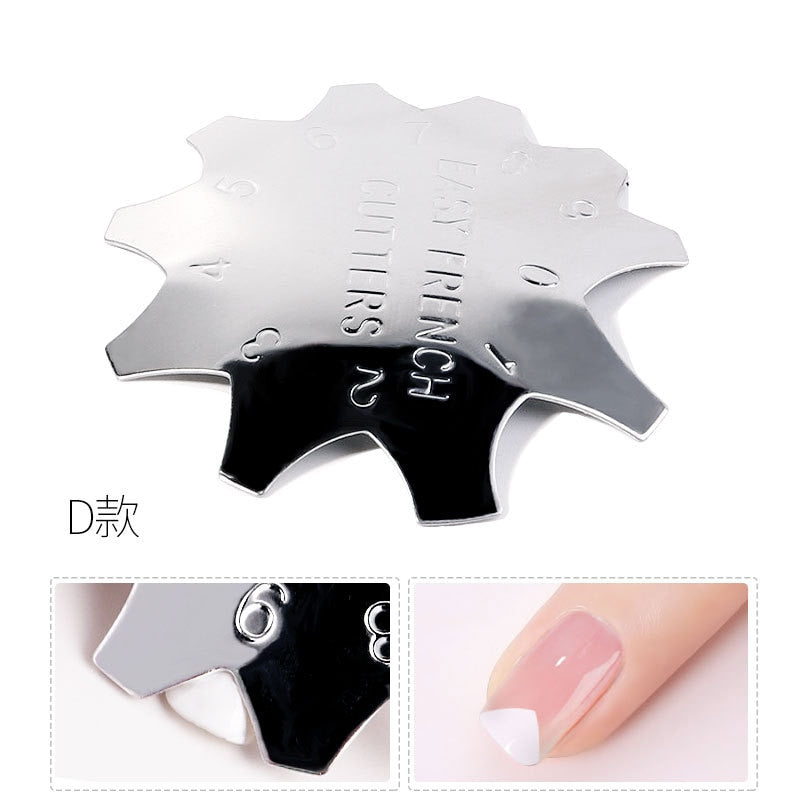 9 Größen French Nail Nagel Kunst Maniküre Schablone Trimmer Styling Tool
