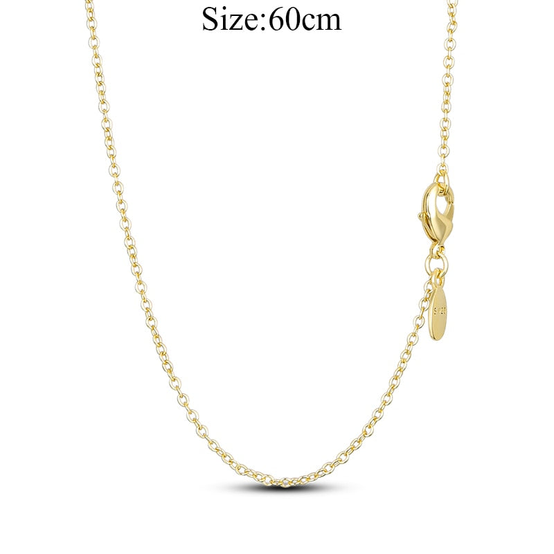 Massiv Sterling Silber 925 Panzerkette Fashion Halskette mit Zirkonia Anhänger Damen