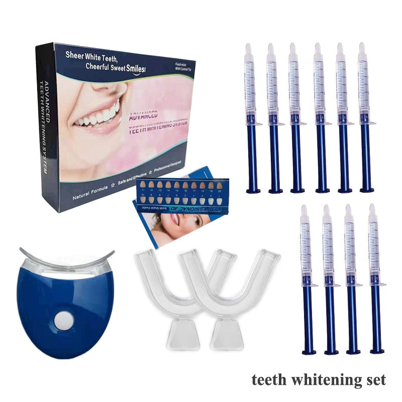 Professionelle Zahnaufhellung mit Gel Teethwhitening Kit, UV-LED bleaching Set