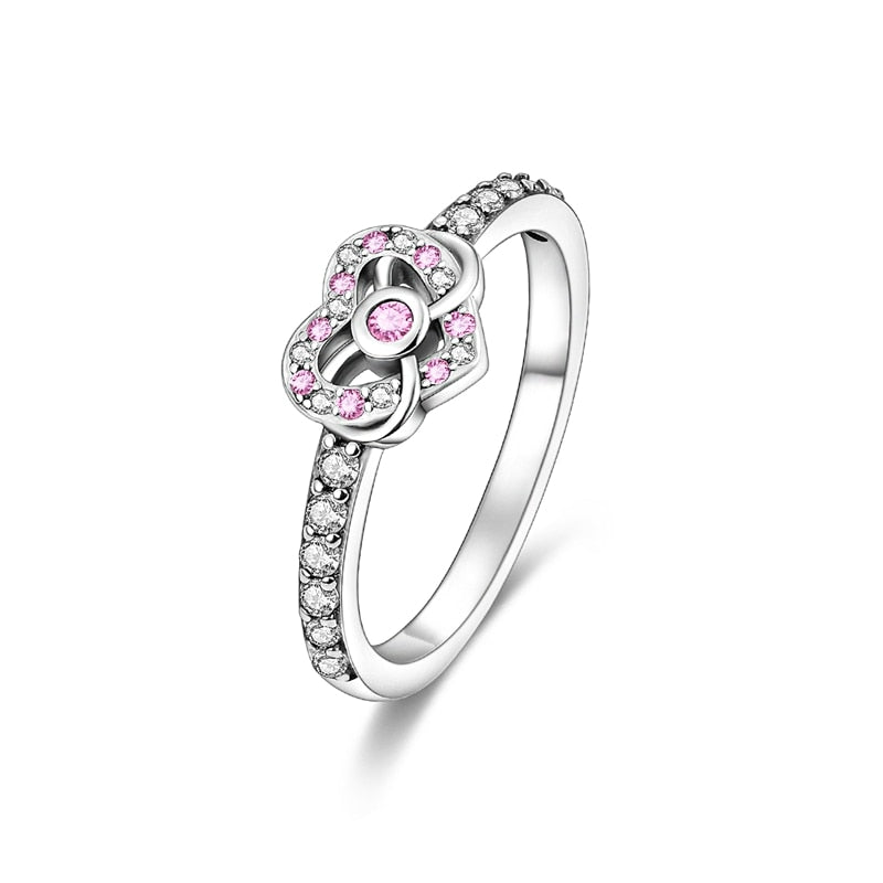 Massiv Sterling Silber 925 Ring filigran Fashion Damenring mit AAA Zirkonia