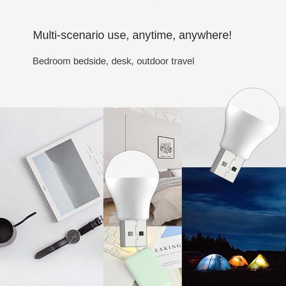 3X USB LED Nachtlicht Augenschutz Lampe Computer Mini Licht Nachtlampe Kinder