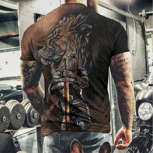 Fashion Herren Horror Skull 3D T-Shirt Rundhals Unisex Sommer Streetwear