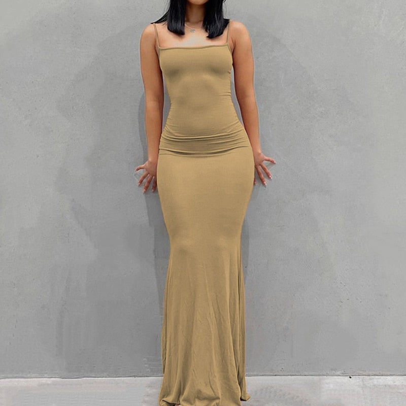 Damen Boho Sommerkleid Strandkleid Midikleid Urlaub Freizeitkleid Ärmellos Trägerkleid