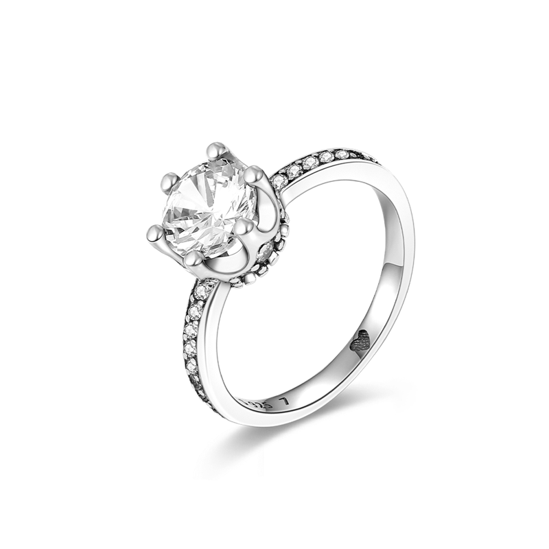 Massiv Sterling Silber 925 Ring filigran Fashion Damenring mit AAA Zirkonia