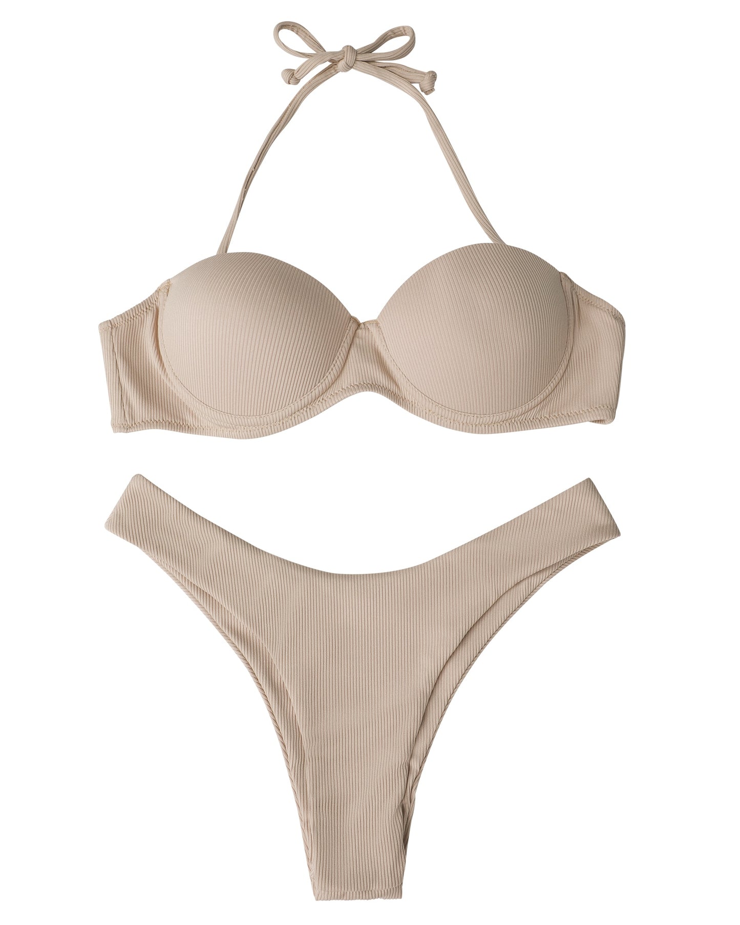 Damen Push Up Bikini Set BH Gepolstert Brasilianischer Badeanzug Bademode Strand Bademode