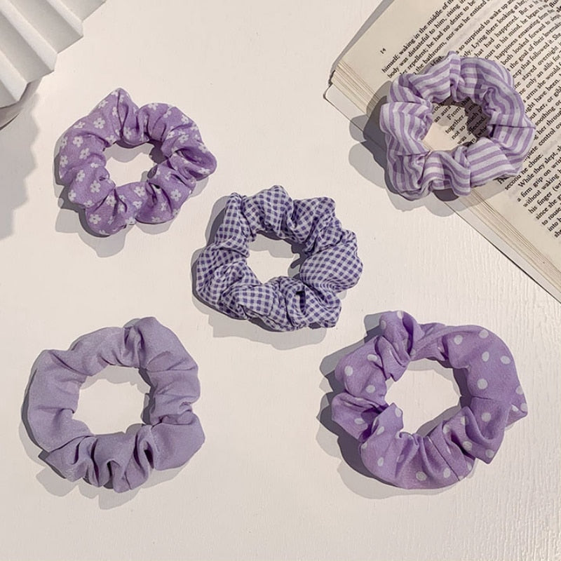1/7 Stk/Set Haargummi Samt Haarband Zopfband Zopfgummi Velour XL Scrunchie Dick Matt