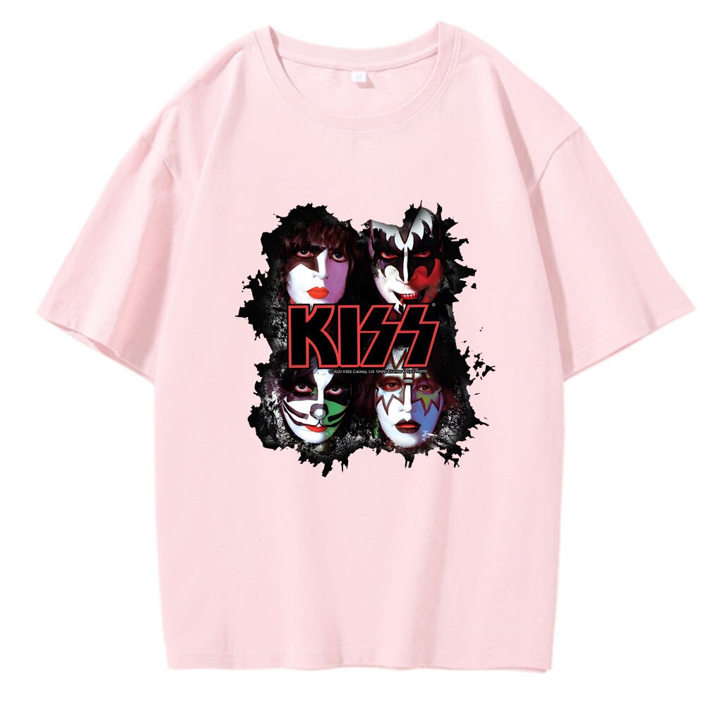 Rock Band Kiss Herren 3D T-Shirt Rundhals Unisex Streetwear100% Baumwolle