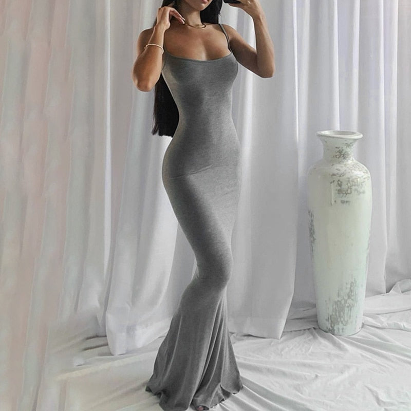 Damen Boho Sommerkleid Strandkleid Midikleid Urlaub Freizeitkleid Ärmellos Trägerkleid