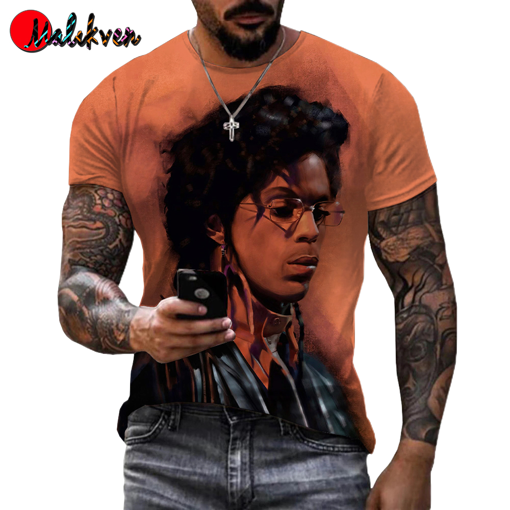 Herren Prince 3D T-Shirt Rundhals Unisex Sommer Streetwear