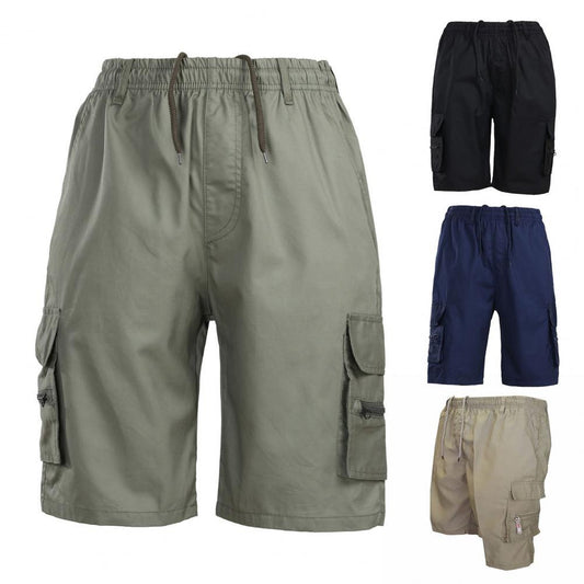 Herren Shorts Bermuda Cargo Pants Vintage Casual Sommer Capri Kurze Hose