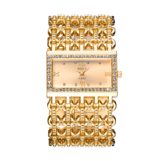 Damen Armband Uhr Mode Fashion Strass Luxus Quartz Business Schmuck